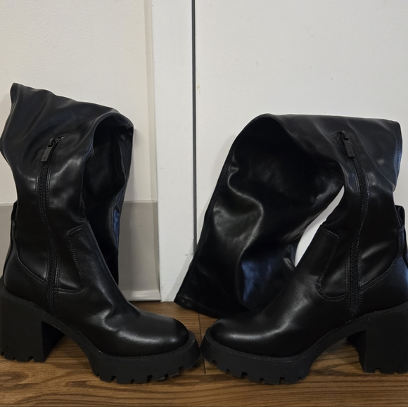 Zara Over The Knee Chunky Boots - Picture 2 of 10